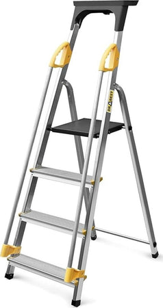 Drabest-Scalette-Serie-Pro-Scala-Domestica-In-Alluminio-A-4/5/6-Gradini-Con-Corrimano-150kg