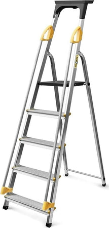 Drabest-Scalette-Serie-Pro-Scala-Domestica-In-Alluminio-A-4/5/6-Gradini-Con-Corrimano-150kg