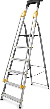 Drabest-Scalette-Serie-Pro-Scala-Domestica-In-Alluminio-A-4/5/6-Gradini-Con-Corrimano-150kg