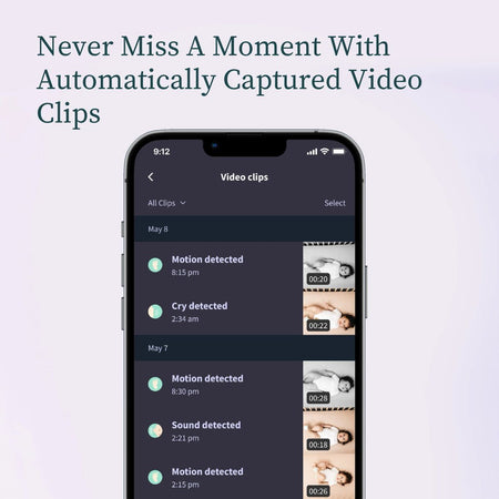 Dream Sock + Cam 2 Owlet - Rosa Antico