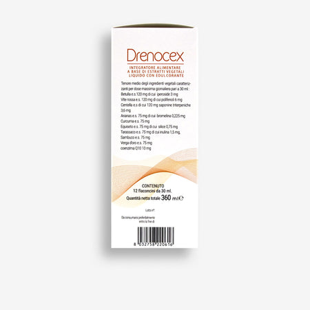 Integratore Drenante e Remineralizzante ABROS Drenocex 12 Flaconcini da 30 ml