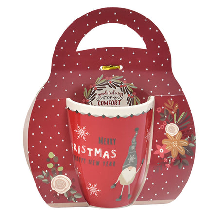 Tazza in ceramica natalizia con confezione regalo da 340 mL Ø 8,3 x 11,5 x h 10,5 cm