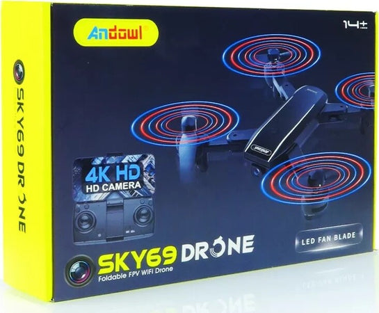 Drone Wifi 2,4 Ghz Fpv Pieghevole Sky69 Con Fotocamera 720p Lama Ventola A Led Giochi e giocattoli/Veicoli/Radiocomandati e telecomandati/Velivoli/Droni Trade Shop italia - Napoli, Commerciovirtuoso.it