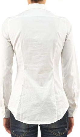 Dsquared-2-Camicia-Bianca-Donna-Logo-Ricamato-Mod.S75DL0189S36271010-da-donna