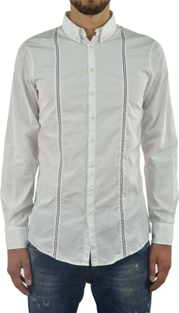 Dsquared-2-Camicia-Bianca-Uomo-Logo-Mod.S74DL0497S36275100-da-uomo
