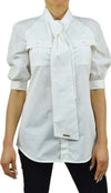 Dsquared-2-Camicia-Donna-Bianca-Cotone-Bottoni-Tasche-Mod.S72DL0261S35244010-da-donna