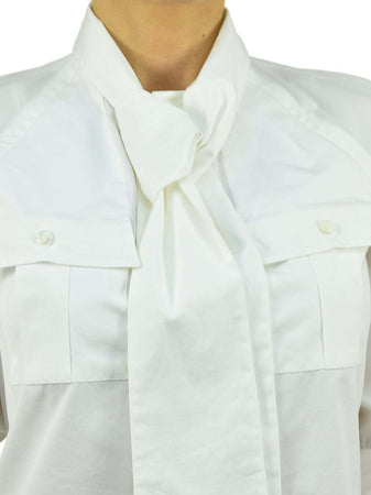 Dsquared-2-Camicia-Donna-Bianca-Cotone-Bottoni-Tasche-Mod.S72DL0261S35244010-da-donna