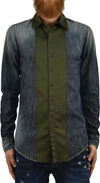 Dsquared-2-Camicia-Jeans-Blu-Uomo-Inserto-Tessuto-Mod.S74DL0570S30114470-da-uomo