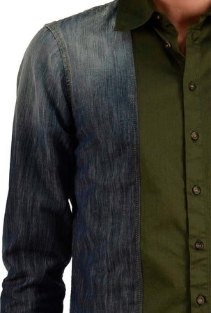 Dsquared-2-Camicia-Jeans-Blu-Uomo-Inserto-Tessuto-Mod.S74DL0570S30114470-da-uomo