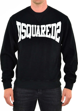 Dsquared-2-Felpa-Nera-Uomo-Cotone-Logo-Mod.-S71GU0379-S25427-900-da-uomo