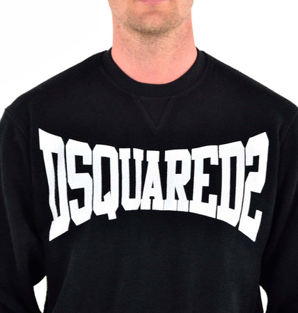 Dsquared-2-Felpa-Nera-Uomo-Cotone-Logo-Mod.-S71GU0379-S25427-900-da-uomo
