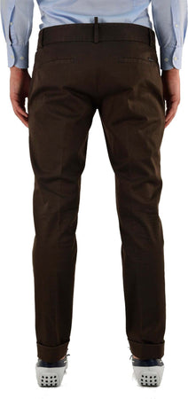 Dsquared-2-Pantalone-Marrone-Uomo-Cotone-Cerniera-Mod.S71KA0698S39021143-da-uomo
