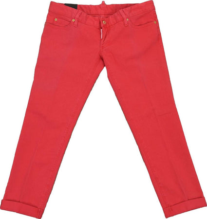 Dsquared-2-Pat-Jean-Rosso-Donna-Cotone-Bottoni-Mod.S75LA0417S39781042-da-donna