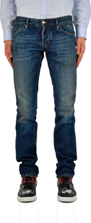 Dsquared-2-Slim-Jean-Blu-Uomo-Cotone-Bottoni-Mod.S74LA0490S30281470-da-uomo