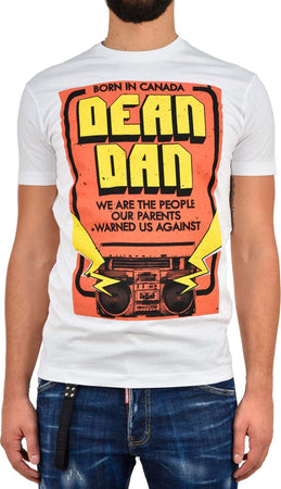 Dsquared-2-T-Shirt-Bianca-Uomo-Stampa-Grafica-Mod.S74GD0447S22427100-da-uomo