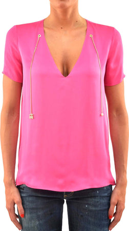 Dsquared-2-T-Shirt-Rosa-Donna-Seta-Pendenti-a-Catena-Mod.S72NC0403S39499053-da-donna