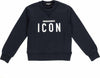 Dsquared2 Icon Felpa Uomo Dsquared 100% Cotone Con Logo Icon Navy Blu Felpa Dsquared2 Icon Euforia - Bronte, Commerciovirtuoso.it