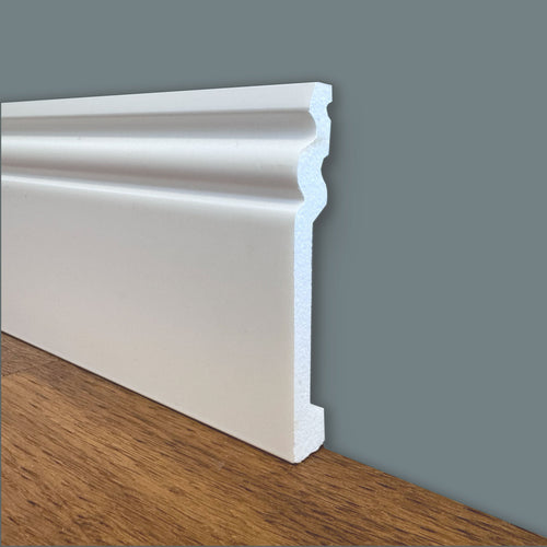 bancale da 100ml di Battiscopa DUCALE in POLIMERI linea BASICBOARD  100x15mm - BIANCO pitturabile
