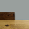 BATTISCOPA DUCALE in legno MASSELLO impiallacciato VERO LEGNO DI ROVERE T.NOCE  80x15 verniciato opaco poro aperto (prezzo al metro)