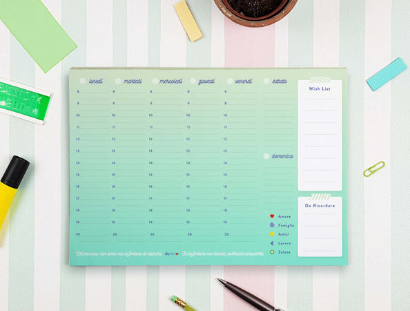 Dudecor Fortuna Planner A4 Cancelleria e prodotti per ufficio/Calendari agende rubriche e organizer/Diari per appuntamenti e agende Scontolo.net - Potenza, Commerciovirtuoso.it