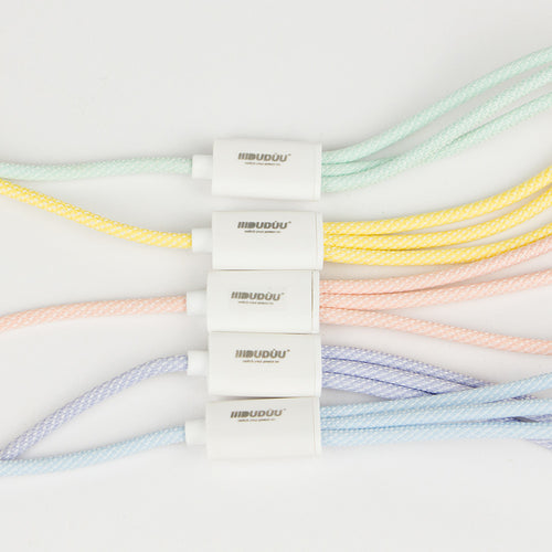 Cavo nylon 3 in 1 colorato - power 100W - USB-A