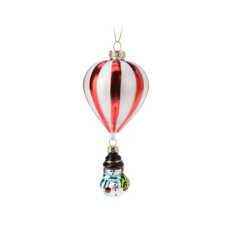 Pendente mongolfiera in vetro per albero di Natale decorazione natalizia