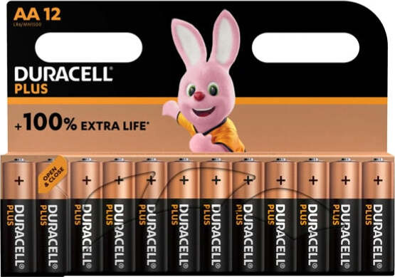 Duracell Blister 12 Pile Stilo Aa - Plus 100 - Duracell Elettronica/Pile e caricabatterie/Pile monouso Eurocartuccia - Pavullo, Commerciovirtuoso.it
