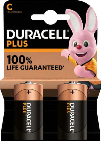 Duracell Pile Mezza Torcia C Plus100 - MN1400 - Duracell - blister 2 pezzi Elettronica/Pile e caricabatterie/Pile monouso Eurocartuccia - Pavullo, Commerciovirtuoso.it