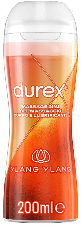 Durex massage 2 in 1 ylang ylang gel lubrificante delicato a base acquosa indicato anche per i massaggi 200ml