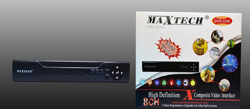 Dvr Ahd 8ch Ibrido Nvr Hvr Sdvr Full Hd 1280x720p Cloud 8 Canali Maxtech Dvr-ch8 Sistemi di Videosorveglianza Trade Shop italia - Napoli, Commerciovirtuoso.it