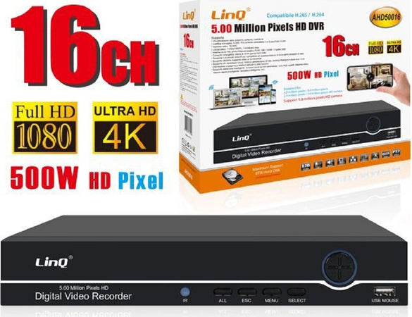Dvr Digital Video Recorder 16 Canali 5mpx Ahd Full Hd 1080p 4k 500w Ahd50016 Fai da te/Sicurezza e protezione/Sistemi di sicurezza domestica/Kit video per la sicurezza domestica/Videoregistratori di sorveglianza Trade Shop italia - Napoli, Commerciovirtuoso.it