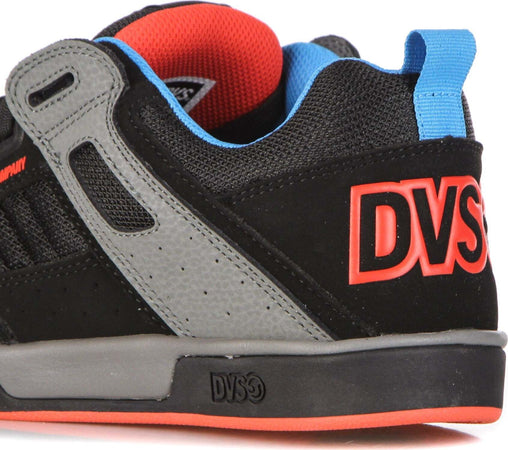 DVS-Scarpe-Skate-Uomo-Comanche-2.0+-Charcoal/black/fiery-Red/blue/nubuck-da-uomo