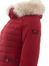 Peuterey Giubbino Imbottito Bordeaux con Collo Pelliccia da donna