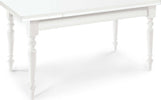 DYLAN---tavolo-da-pranzo-allungabile-in-legno-massello-85x160/200/240-con-gamba-tornita-Bianco-Milani-Home