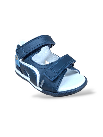 Sandalo Primi Passi Balducci Cita Pelle Blu Celeste Made in Italy Bambino