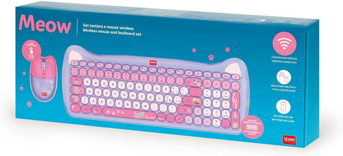 Legami - Set Tastiera E Mouse Wireless - Meow - Kitty | Legami