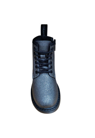 Anfibio bambina Grunland Junior Taba antracite glitter zip laterale urban style