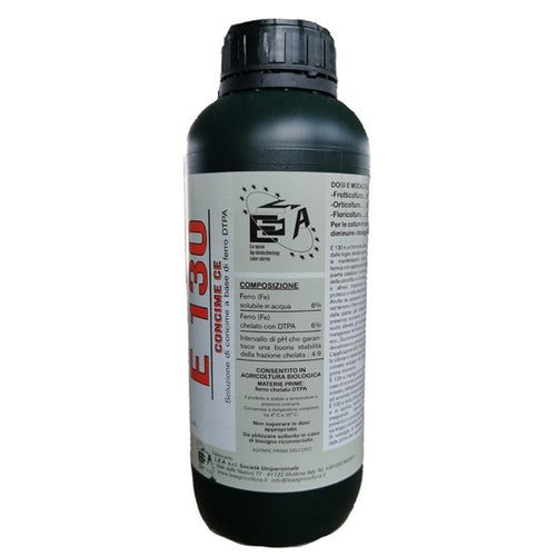 Concime fogliare DTPA E130 a base di ferro per orto e frutteti 1 lt