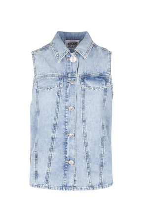 MO5CH1NO JEANS - MOSCHINO MO5CH1NO JEANS - Moschino - Camicia smanicata - 430107 - Denim da donna