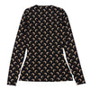 MARINE SERRE Recycled Moon Jersey Crewneck Top in Black da donna