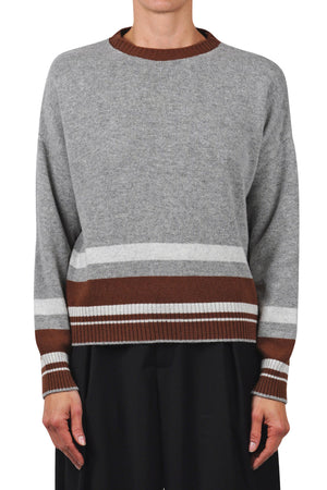 LA FEMME BLANCHE La Femme Blanche - Maglia - 461472 - Grigio/Marrone da donna