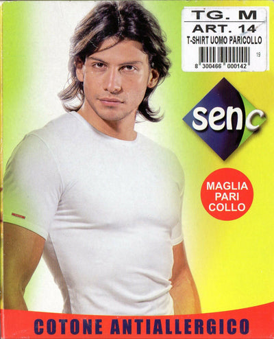 Senc maglietta elasticizzata per uomo (scollo a giro) art. 14