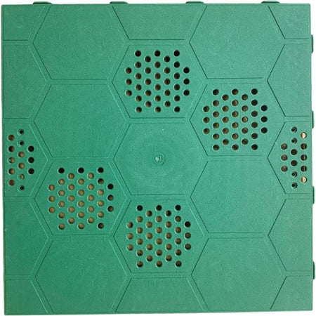 Set 100 Piastrelle pavimento plastica verde drenante 400x400x25mm per giardino