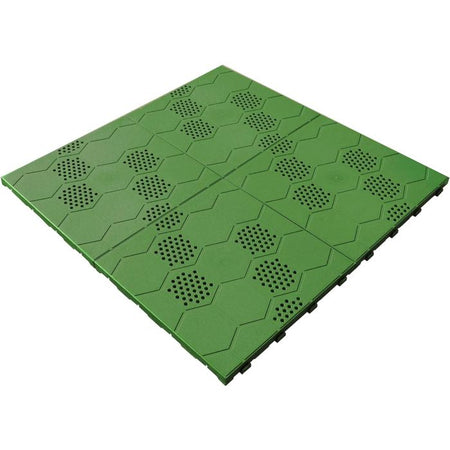 Set 15 Piastrelle pavimento plastica verde drenante 400x400x25mm per giardino