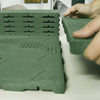 Set 100 Piastrelle pavimento plastica verde drenante 400x400x25mm per giardino