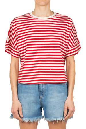 SOLOTRE Solotre - T-shirt - 450756 - Panna/Rosso da donna