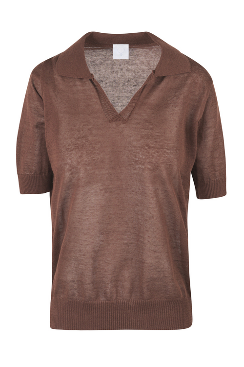 LA FEMME BLANCHE La Femme Blanche - T-shirt - 451614 - Cioccolato da donna