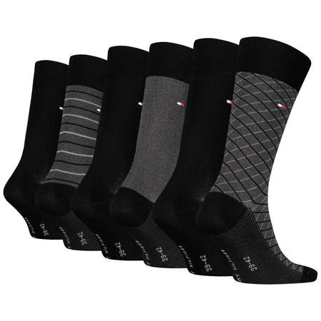Tommy Hilfiger gift box 6 paia di calzini neri 701235373002