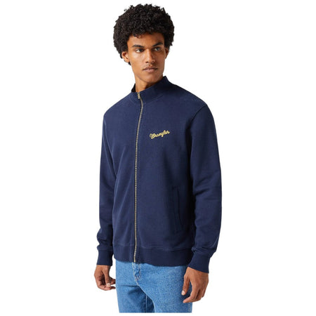 Wrangler felpa blu con zip 112350547