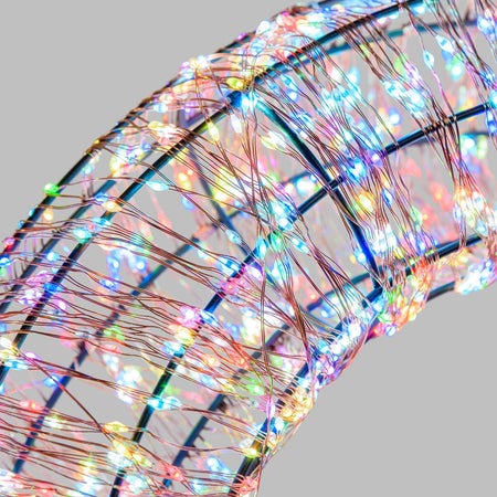 Corona di Natale luminosa a luce calda con effetto "Flashled Diamond" decorazione natalizia